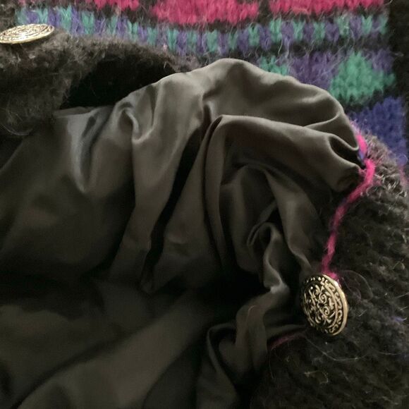 Vintage Icelandic Design 100% Wool Geometric Cardigan M/L - Picture 13 of 16